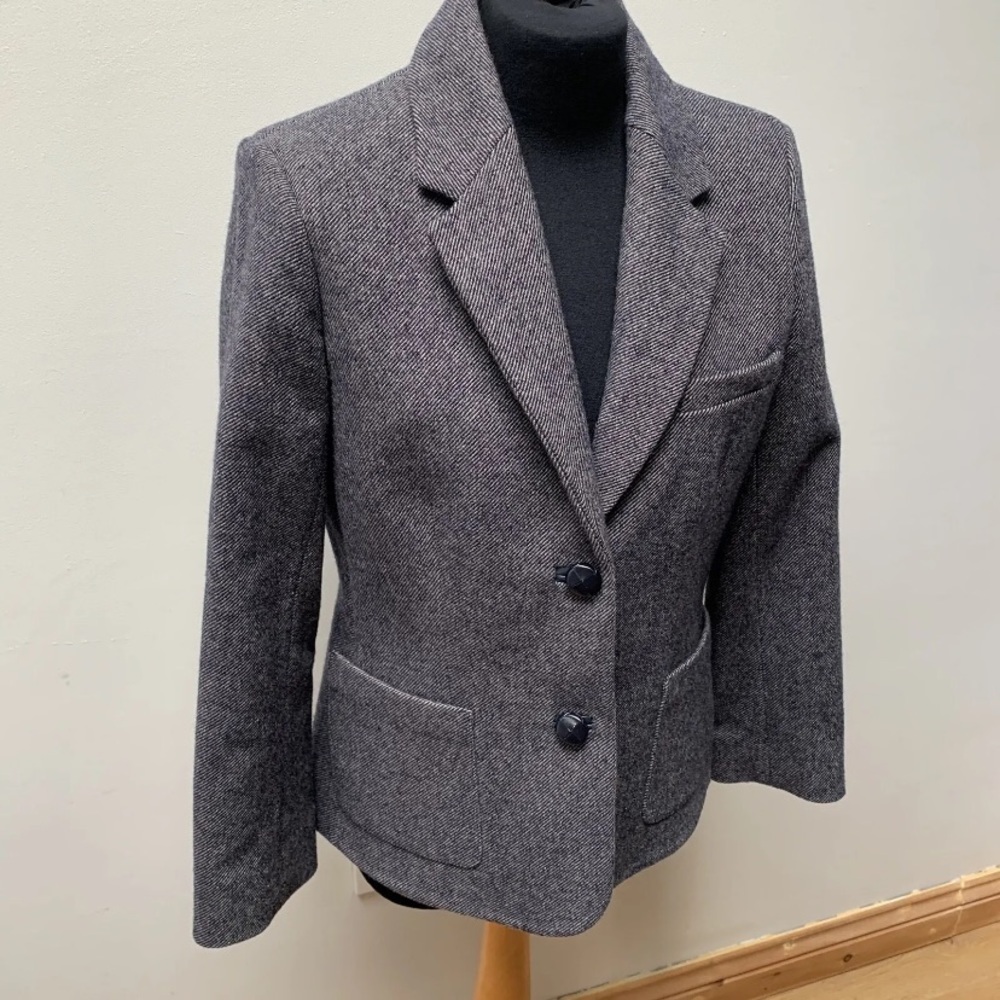 Jaeger wool blend tweed blazer jacket size 12 - Picture 4 of 11